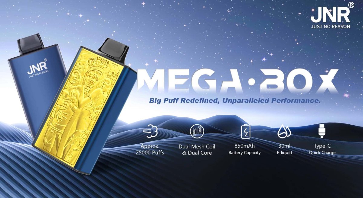 La JNR Mega Box 25K : La Puff Jetable Qui Redéfinit l’Expérience de Vape pour les Vapoteurs Européens