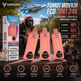 Fumot - ECO 3in1 24K - Puff Jetable / Vape Disposable - 2% nicotine - Triple Saveur