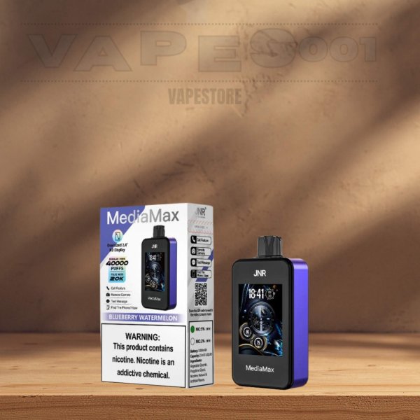 JNR - MediaMax - 40K - Puff / Vape Jetable - 2% nicotine - Smart connect