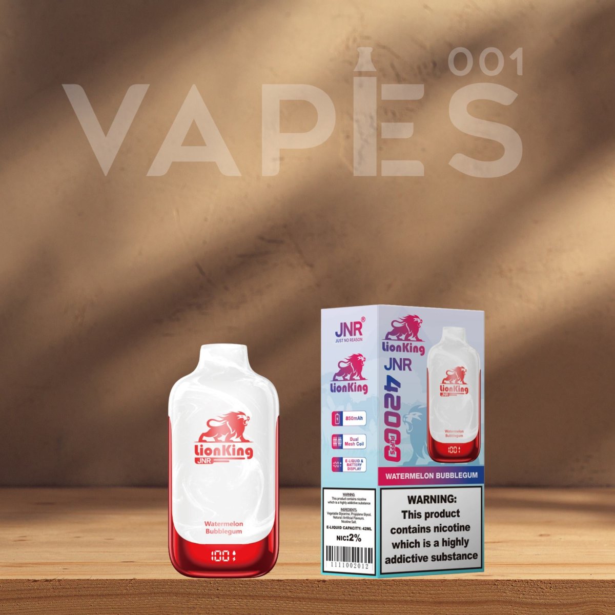 JNR - Lion King 42K - Puff Jetable / Vape Disposable 2% Nicotine